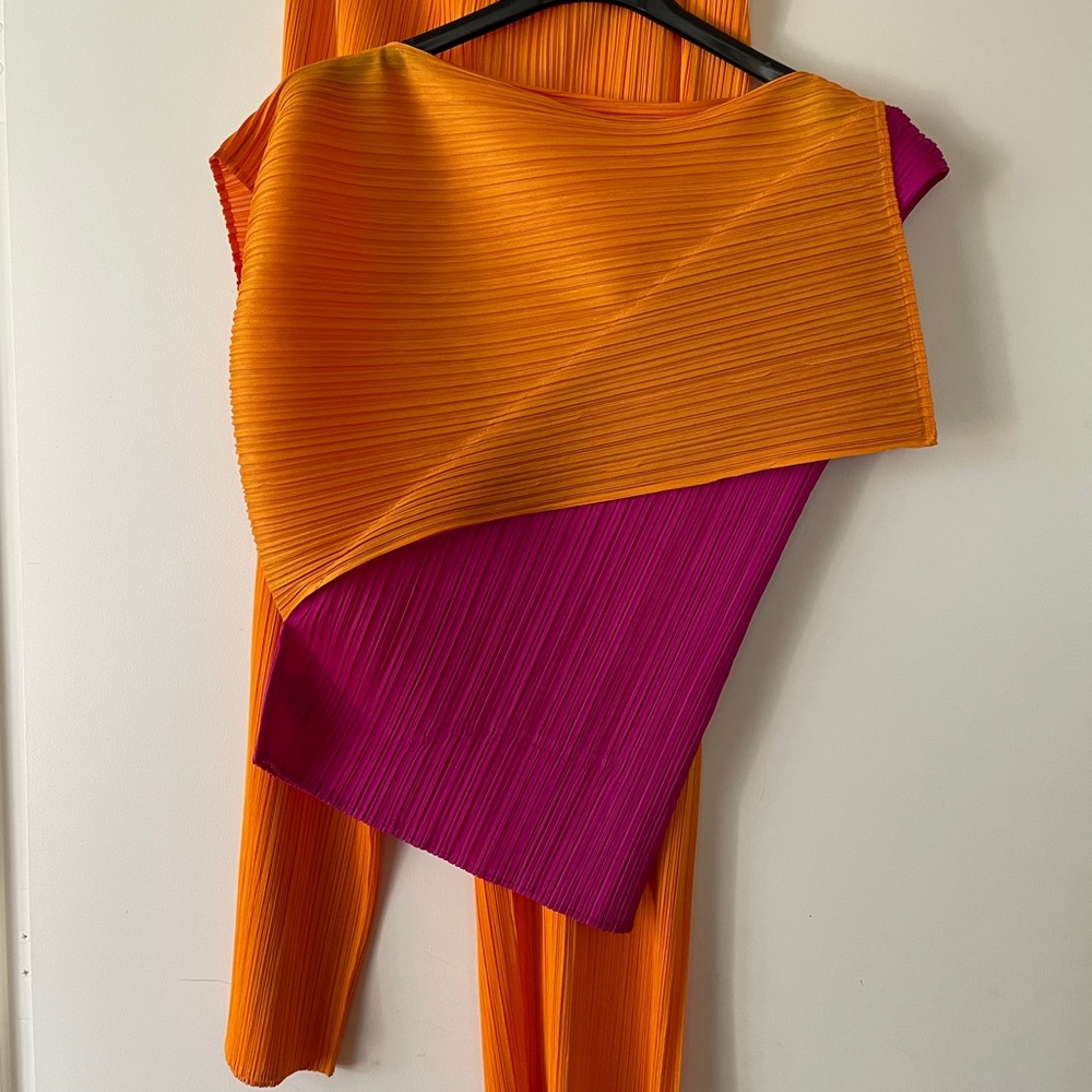 Issey Miyake Orange and Pink 2 pc. Set JP 3 - Picture 3 of 5